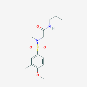 molecular formula C15H24N2O4S B4135203 N~1~-isobutyl-N~2~-[(4-methoxy-3-methylphenyl)sulfonyl]-N~2~-methylglycinamide 