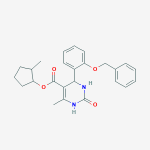 2-Methylcyclopentyl 4-[2-(benzyloxy)phenyl]-6-methyl-2-oxo-1,2,3,4-tetrahydropyrimidine-5-carboxylate