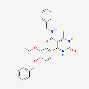 molecular formula C28H29N3O4 B4135223 N-benzyl-4-[4-(benzyloxy)-3-ethoxyphenyl]-6-methyl-2-oxo-1,2,3,4-tetrahydro-5-pyrimidinecarboxamide 