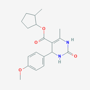 2-Methylcyclopentyl 4-(4-methoxyphenyl)-6-methyl-2-oxo-1,2,3,4-tetrahydropyrimidine-5-carboxylate
