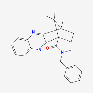 molecular formula C25H27N3O B4135235 N-benzyl-N,12,15,15-tetramethyl-3,10-diazatetracyclo[10.2.1.0~2,11~.0~4,9~]pentadeca-2(11),3,5,7,9-pentaene-1-carboxamide 