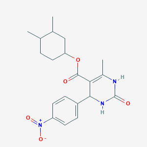 molecular formula C20H25N3O5 B413524 3,4-Dimethylcyclohexyl 4-{4-nitrophenyl}-6-methyl-2-oxo-1,2,3,4-tetrahydro-5-pyrimidinecarboxylate 