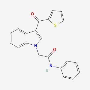 molecular formula C21H16N2O2S B4135245 N-phenyl-2-[3-(2-thienylcarbonyl)-1H-indol-1-yl]acetamide 