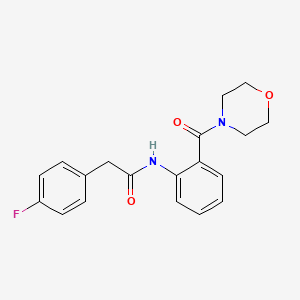 2-(4-fluorophenyl)-N-[2-(4-morpholinylcarbonyl)phenyl]acetamide