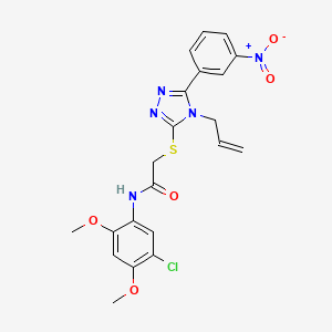molecular formula C21H20ClN5O5S B4135282 2-{[4-allyl-5-(3-nitrophenyl)-4H-1,2,4-triazol-3-yl]thio}-N-(5-chloro-2,4-dimethoxyphenyl)acetamide 