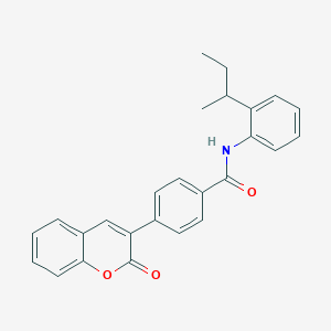 molecular formula C26H23NO3 B4135290 N-(2-sec-butylphenyl)-4-(2-oxo-2H-chromen-3-yl)benzamide 
