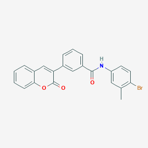 molecular formula C23H16BrNO3 B4135324 N-(4-bromo-3-methylphenyl)-3-(2-oxo-2H-chromen-3-yl)benzamide 