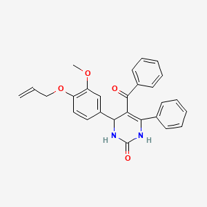 molecular formula C27H24N2O4 B4135352 4-[4-(allyloxy)-3-methoxyphenyl]-5-benzoyl-6-phenyl-3,4-dihydro-2(1H)-pyrimidinone 
