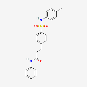 molecular formula C22H22N2O3S B4135391 3-(4-{[(4-methylphenyl)amino]sulfonyl}phenyl)-N-phenylpropanamide 