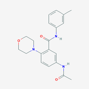molecular formula C20H23N3O3 B4135433 5-(acetylamino)-N-(3-methylphenyl)-2-(4-morpholinyl)benzamide 