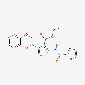 molecular formula C20H17NO6S B4135455 ethyl 4-(2,3-dihydro-1,4-benzodioxin-2-yl)-2-(2-furoylamino)-3-thiophenecarboxylate 