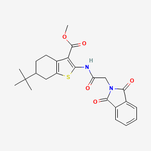 molecular formula C24H26N2O5S B4135469 methyl 6-tert-butyl-2-{[(1,3-dioxo-1,3-dihydro-2H-isoindol-2-yl)acetyl]amino}-4,5,6,7-tetrahydro-1-benzothiophene-3-carboxylate 