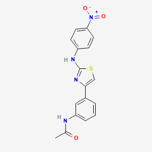 molecular formula C17H14N4O3S B4135490 N-(3-{2-[(4-nitrophenyl)amino]-1,3-thiazol-4-yl}phenyl)acetamide 