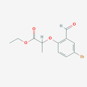 molecular formula C12H13BrO4 B4135492 ethyl 2-(4-bromo-2-formylphenoxy)propanoate 