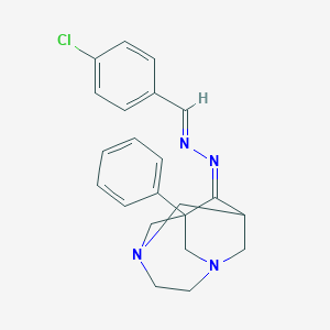 (E)-N-[(E)-(4-chlorophenyl)methylideneamino]-1-phenyl-3,6-diazatricyclo[4.3.1.13,8]undecan-9-imine