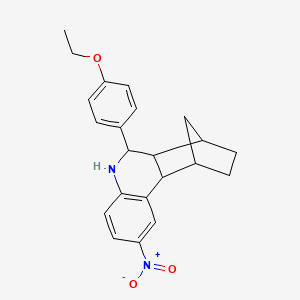 molecular formula C22H24N2O3 B4135541 10-(4-ethoxyphenyl)-5-nitro-9-azatetracyclo[10.2.1.0~2,11~.0~3,8~]pentadeca-3,5,7-triene 