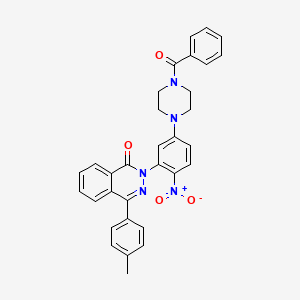 molecular formula C32H27N5O4 B4135561 2-[5-(4-benzoyl-1-piperazinyl)-2-nitrophenyl]-4-(4-methylphenyl)-1(2H)-phthalazinone 