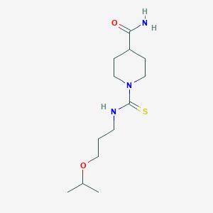molecular formula C13H25N3O2S B4135579 1-{[(3-isopropoxypropyl)amino]carbonothioyl}-4-piperidinecarboxamide 