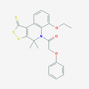 6-ethoxy-4,4-dimethyl-5-(phenoxyacetyl)-4,5-dihydro-1H-[1,2]dithiolo[3,4-c]quinoline-1-thione