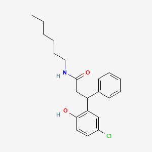 3-(5-chloro-2-hydroxyphenyl)-N-hexyl-3-phenylpropanamide