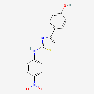 molecular formula C15H11N3O3S B4135614 4-{2-[(4-nitrophenyl)amino]-1,3-thiazol-4-yl}phenol 