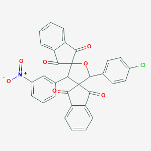 molecular formula C32H18ClNO7 B413562 5'-(4-Chlorophenyl)-3'-(3-nitrophenyl)dispiro[indene-2,2'-furan-4',2''-indene]-1,1'',3,3''-tetrone 