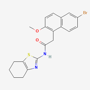 molecular formula C20H19BrN2O2S B4135623 2-(6-bromo-2-methoxy-1-naphthyl)-N-(4,5,6,7-tetrahydro-1,3-benzothiazol-2-yl)acetamide 