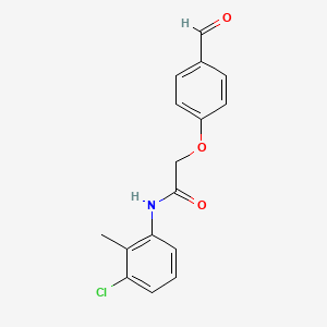 molecular formula C16H14ClNO3 B4135654 N-(3-chloro-2-methylphenyl)-2-(4-formylphenoxy)acetamide 
