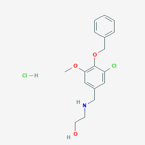molecular formula C17H21Cl2NO3 B4135661 2-{[4-(benzyloxy)-3-chloro-5-methoxybenzyl]amino}ethanol hydrochloride 