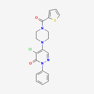 molecular formula C19H17ClN4O2S B4135665 4-chloro-2-phenyl-5-[4-(2-thienylcarbonyl)-1-piperazinyl]-3(2H)-pyridazinone 