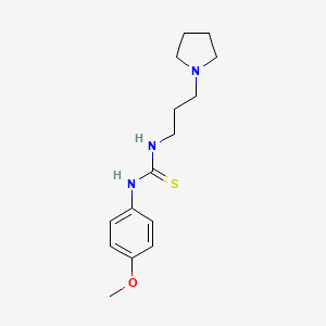 molecular formula C15H23N3OS B4135669 N-(4-methoxyphenyl)-N'-[3-(1-pyrrolidinyl)propyl]thiourea 