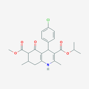 molecular formula C23H26ClNO5 B4135677 3-isopropyl 6-methyl 4-(4-chlorophenyl)-2,7-dimethyl-5-oxo-1,4,5,6,7,8-hexahydro-3,6-quinolinedicarboxylate 