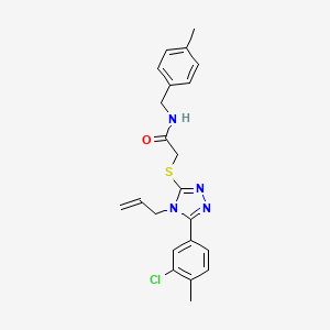 molecular formula C22H23ClN4OS B4135710 2-{[4-allyl-5-(3-chloro-4-methylphenyl)-4H-1,2,4-triazol-3-yl]thio}-N-(4-methylbenzyl)acetamide 