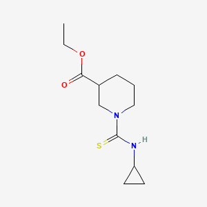 molecular formula C12H20N2O2S B4135745 ethyl 1-[(cyclopropylamino)carbonothioyl]-3-piperidinecarboxylate 