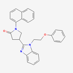 molecular formula C29H25N3O2 B4135766 1-(1-naphthyl)-4-[1-(2-phenoxyethyl)-1H-benzimidazol-2-yl]-2-pyrrolidinone 