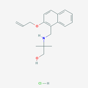 molecular formula C18H24ClNO2 B4135772 2-({[2-(allyloxy)-1-naphthyl]methyl}amino)-2-methyl-1-propanol hydrochloride 
