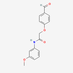 molecular formula C16H15NO4 B4135793 2-(4-formylphenoxy)-N-(3-methoxyphenyl)acetamide 