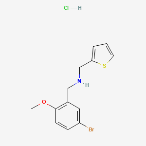 molecular formula C13H15BrClNOS B4135800 (5-bromo-2-methoxybenzyl)(2-thienylmethyl)amine hydrochloride 