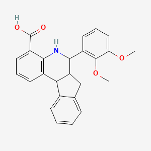 molecular formula C25H23NO4 B4135805 6-(2,3-dimethoxyphenyl)-6,6a,7,11b-tetrahydro-5H-indeno[2,1-c]quinoline-4-carboxylic acid 