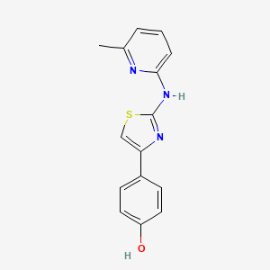 molecular formula C15H13N3OS B4135824 4-{2-[(6-methyl-2-pyridinyl)amino]-1,3-thiazol-4-yl}phenol 