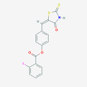 2-Iodo-benzoic acid 4-(4-oxo-2-thioxo-thiazolidin-5-ylidenemethyl)-phenyl ester
