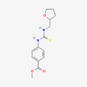 molecular formula C14H18N2O3S B4135854 methyl 4-({[(tetrahydro-2-furanylmethyl)amino]carbonothioyl}amino)benzoate 