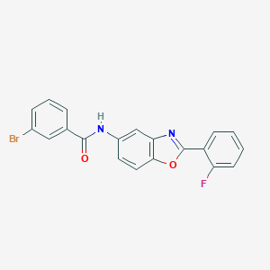 molecular formula C20H12BrFN2O2 B413586 3-Bromo-N-[2-(2-fluoro-phenyl)-benzooxazol-5-yl]-benzamide 