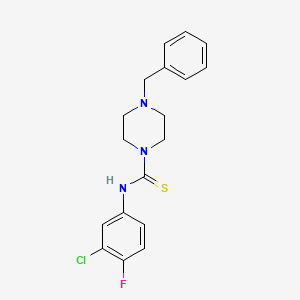 4-benzyl-N-(3-chloro-4-fluorophenyl)-1-piperazinecarbothioamide