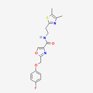 molecular formula C18H18FN3O3S B4135909 N-[2-(4,5-dimethyl-1,3-thiazol-2-yl)ethyl]-2-[(4-fluorophenoxy)methyl]-1,3-oxazole-4-carboxamide 