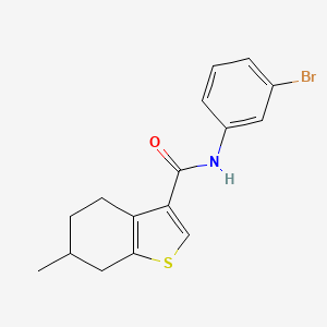 molecular formula C16H16BrNOS B4135915 N-(3-bromophenyl)-6-methyl-4,5,6,7-tetrahydro-1-benzothiophene-3-carboxamide 