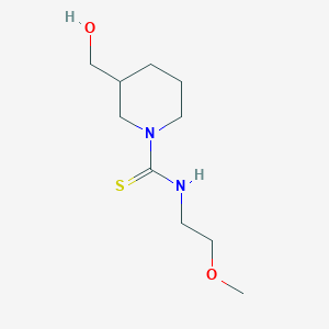 3-(hydroxymethyl)-N-(2-methoxyethyl)-1-piperidinecarbothioamide