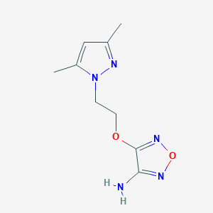 molecular formula C9H13N5O2 B413593 4-[2-(3,5-Dimethyl-pyrazol-1-yl)-ethoxy]-furazan-3-ylamine 