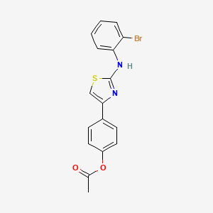 molecular formula C17H13BrN2O2S B4135932 4-{2-[(2-bromophenyl)amino]-1,3-thiazol-4-yl}phenyl acetate 