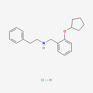 molecular formula C20H26ClNO B4135941 N-[2-(cyclopentyloxy)benzyl]-2-phenylethanamine hydrochloride 
